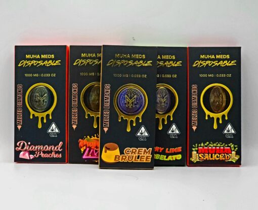 MuhaMeds 1000mg Melted Diamonds Cartridges (Mixed Flavors)